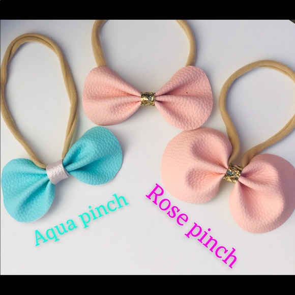 Other - Faux leather bows. Other - Faux leather bows.